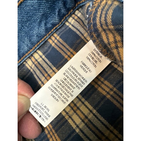 L.L. Bean Classic Fit Jeans 40x29 Mens Blue Denim With Plaid Lining 100% Cotton - Picture 5 of 13